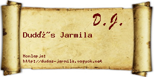 Dudás Jarmila névjegykártya