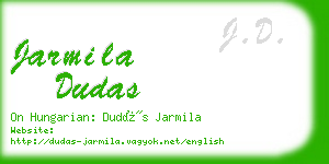 jarmila dudas business card